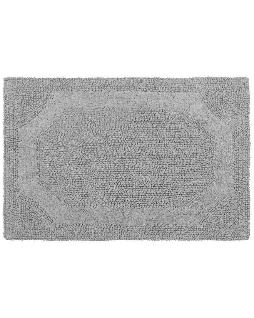 Shop Laura Ashley Discontinued Reversible Cotton Bath Rug In Grey