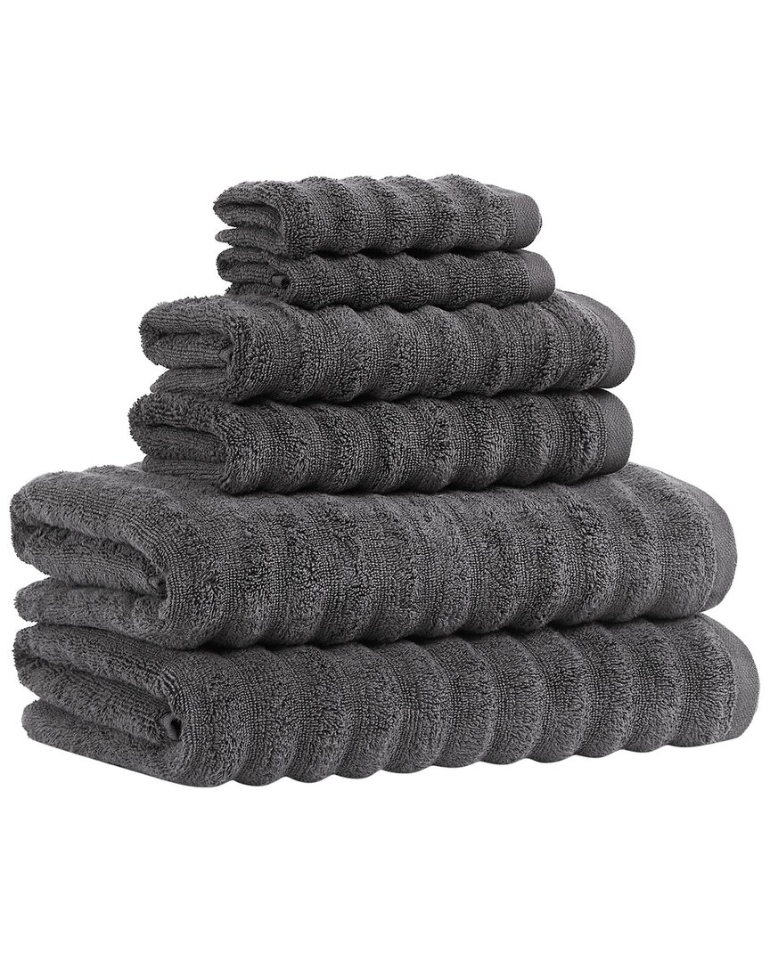 Borghese Roma Ribbed Zero Twist 6pc Towel Set