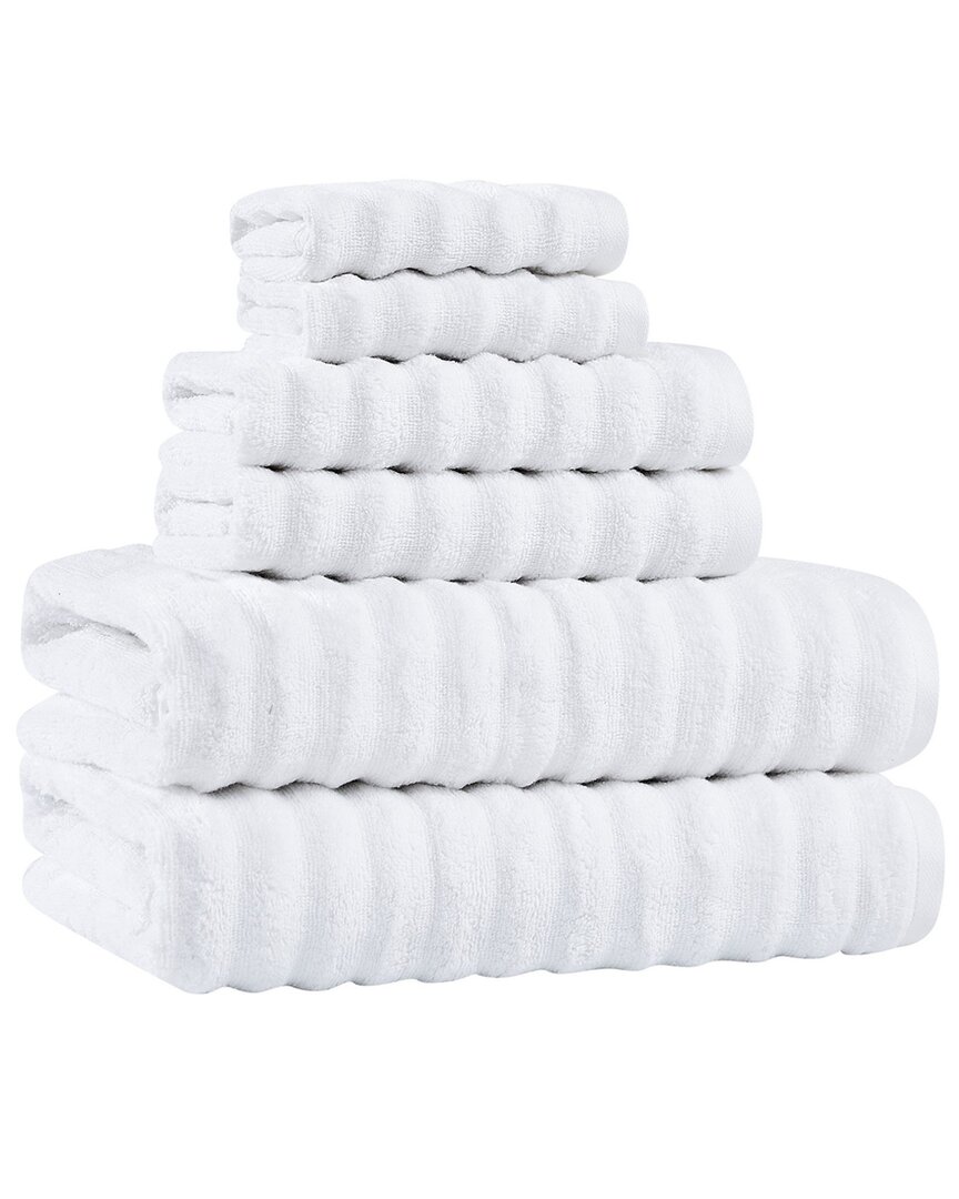 Borghese Roma Ribbed Zero Twist 6pc Towel Set