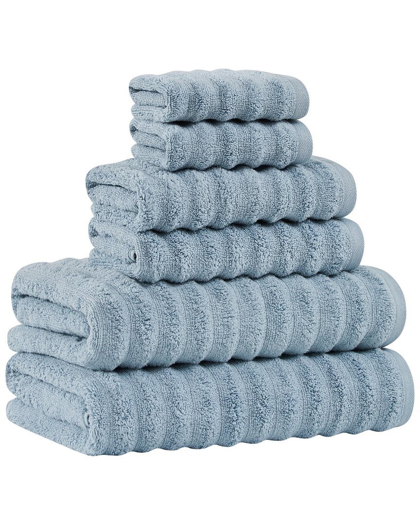 Brooklyn Loom Textured Zero Twist 6pc Towel Set