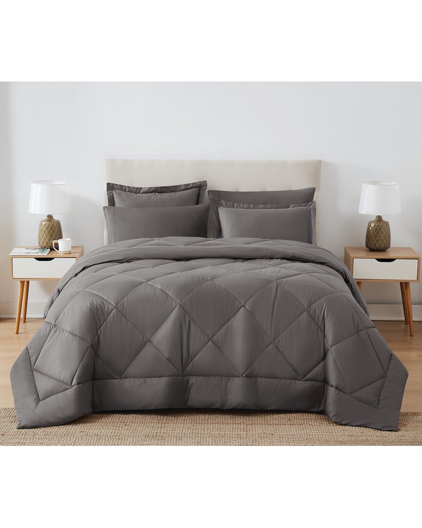 Cannon Solid Oversized Percale 3pc Quilt Set