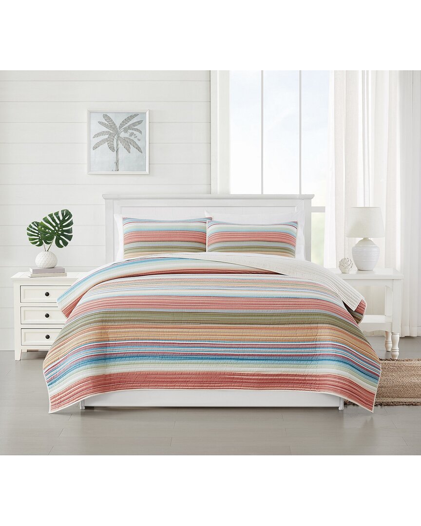 Oceanfront Resort Palm Beach Yarn Dye Stripe Quilt Set