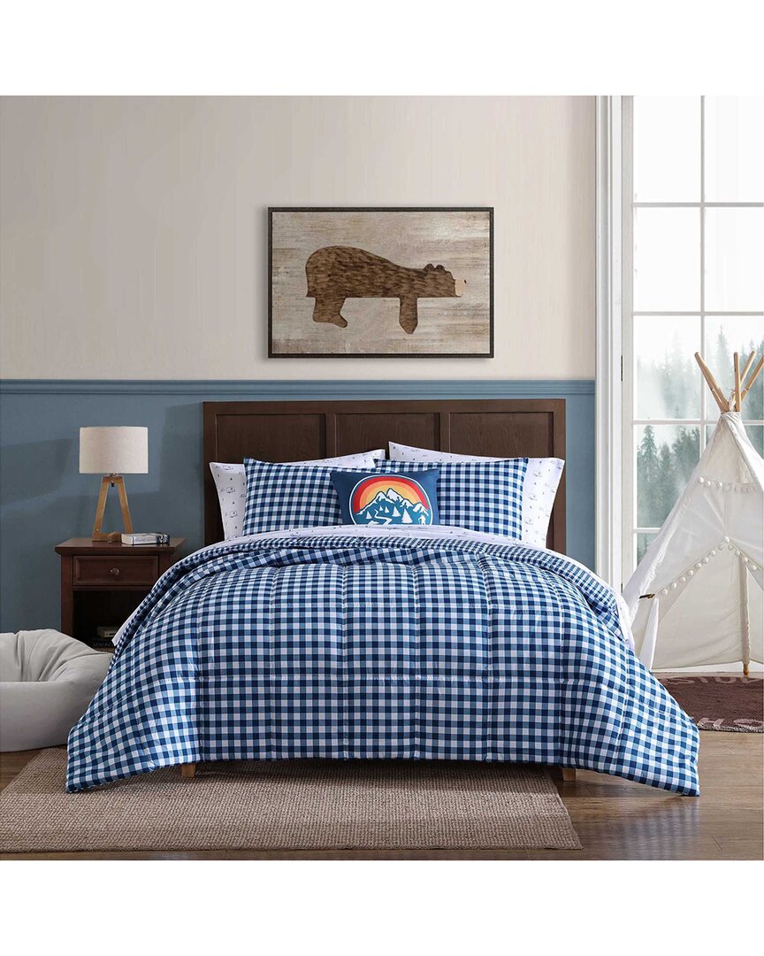 Eddie Bauer 0 Thread Count Preston Check Comforter Set In White