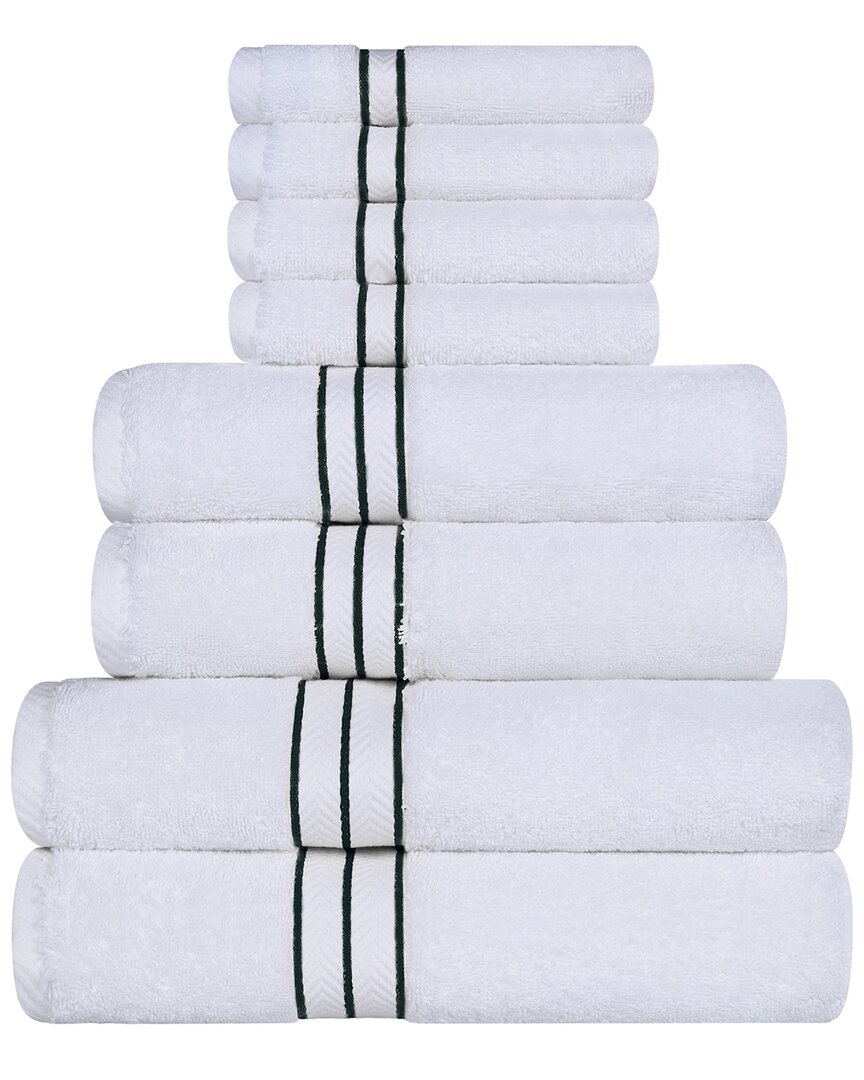 Shop Superior Turkish Highly Absorbent Hotel Collection 8pc Turkish Cotton Towel Set In Teal