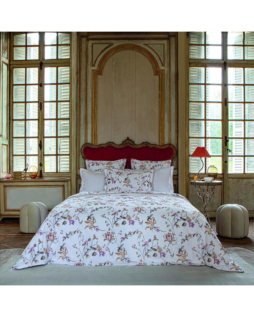 Anne De Solene Anne De Solène Cotton Percale 200 Thread Count Perle Lune Duvet Cover