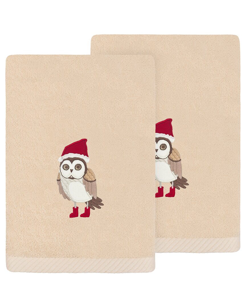 Shop Linum Home Textiles Set Of 2 Christmas Baby Owl Embroidered Luxury 100% Turkish Cotton Hand Towels