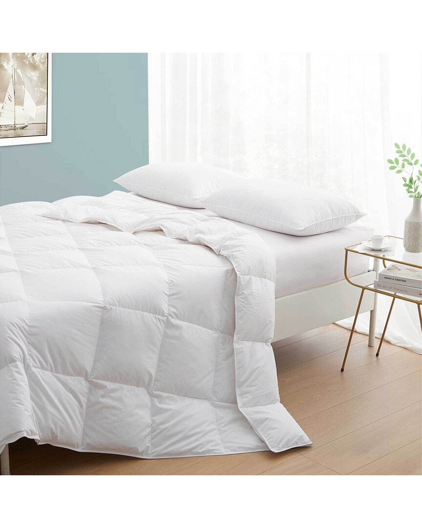 Unikome Year Round 360 Tc White Goose Feather Fiber And Down Comforter