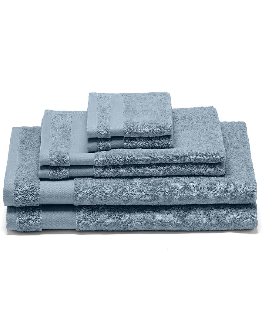 Home Collection Premium Ultra Soft Cotton 6pc Bath Towel Set In Blue