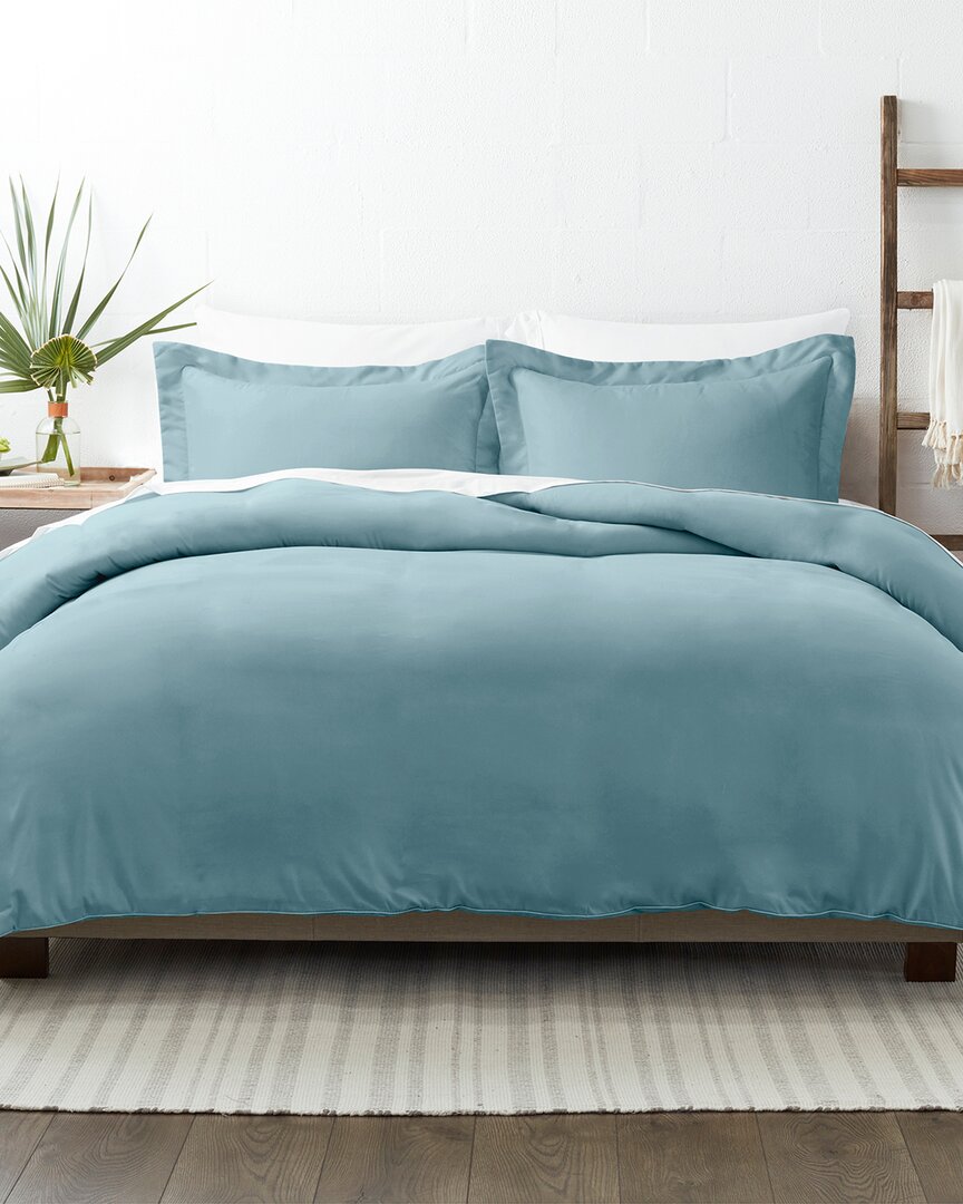 Shop Home Collection Premium Ultra Soft 3pc Duvet Cover Set In Blue