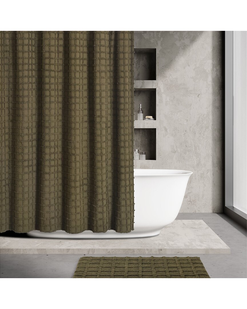Oscar Oliver J. Queen Modern Cameron Shower Curtain In Brown