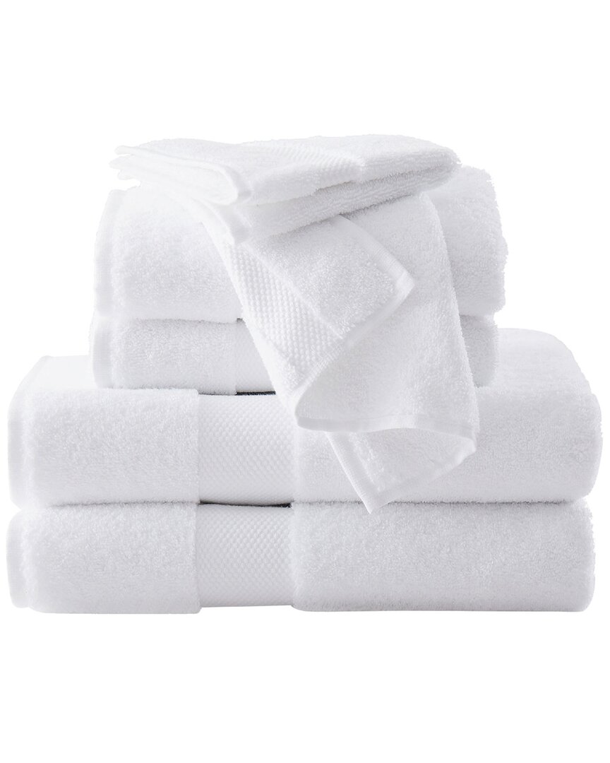Brooklyn Loom Solid Turkish Cotton 6pc Towel Set In White
