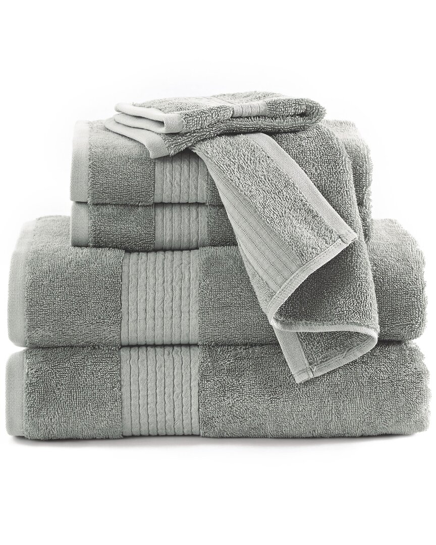 Brooklyn Loom Cotton Tencel 6pc Towel Set In Sage
