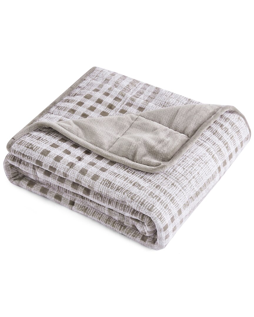 Dreamnest Velvet To Velvet Weighted Throw Blanket In Beige