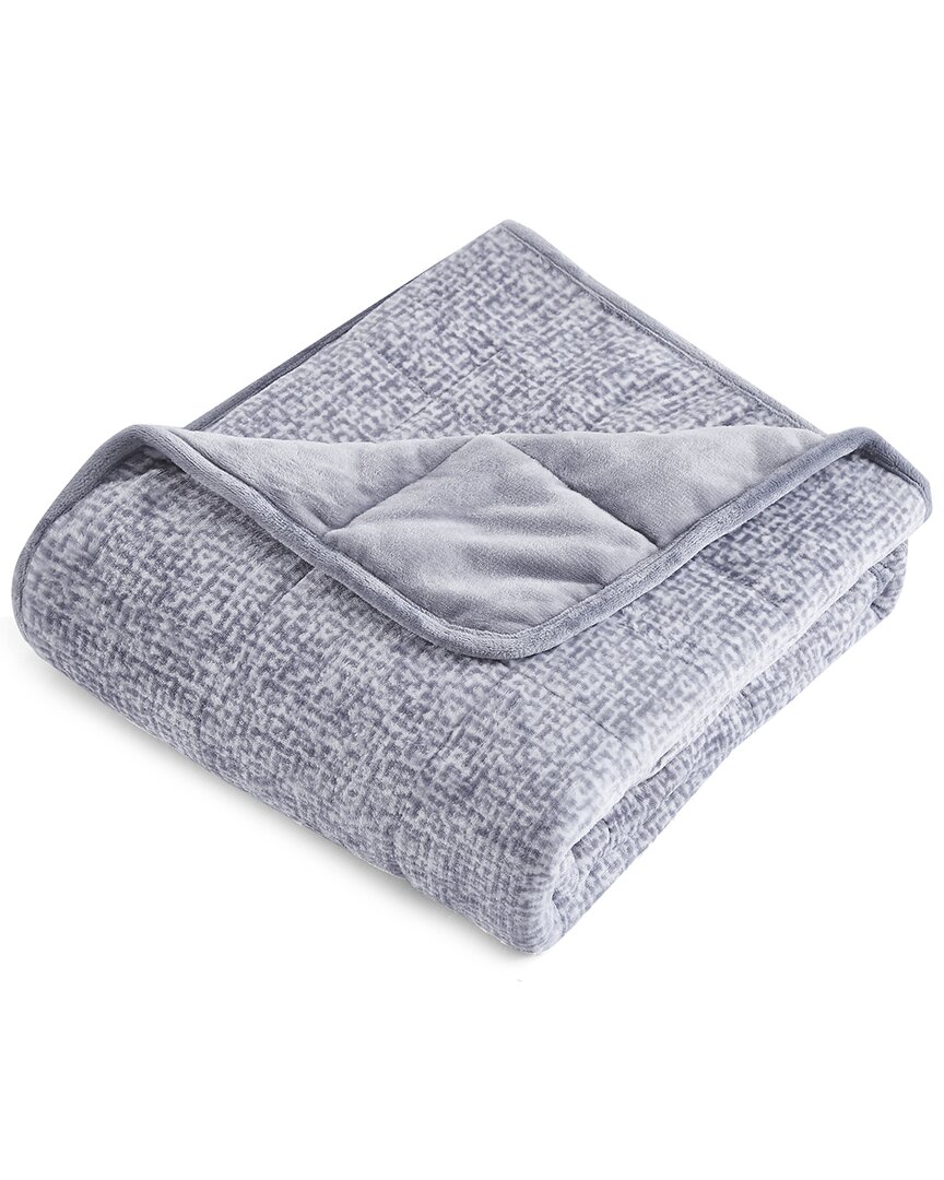 Dreamnest Velvet To Velvet Weighted Throw Blanket In Gray