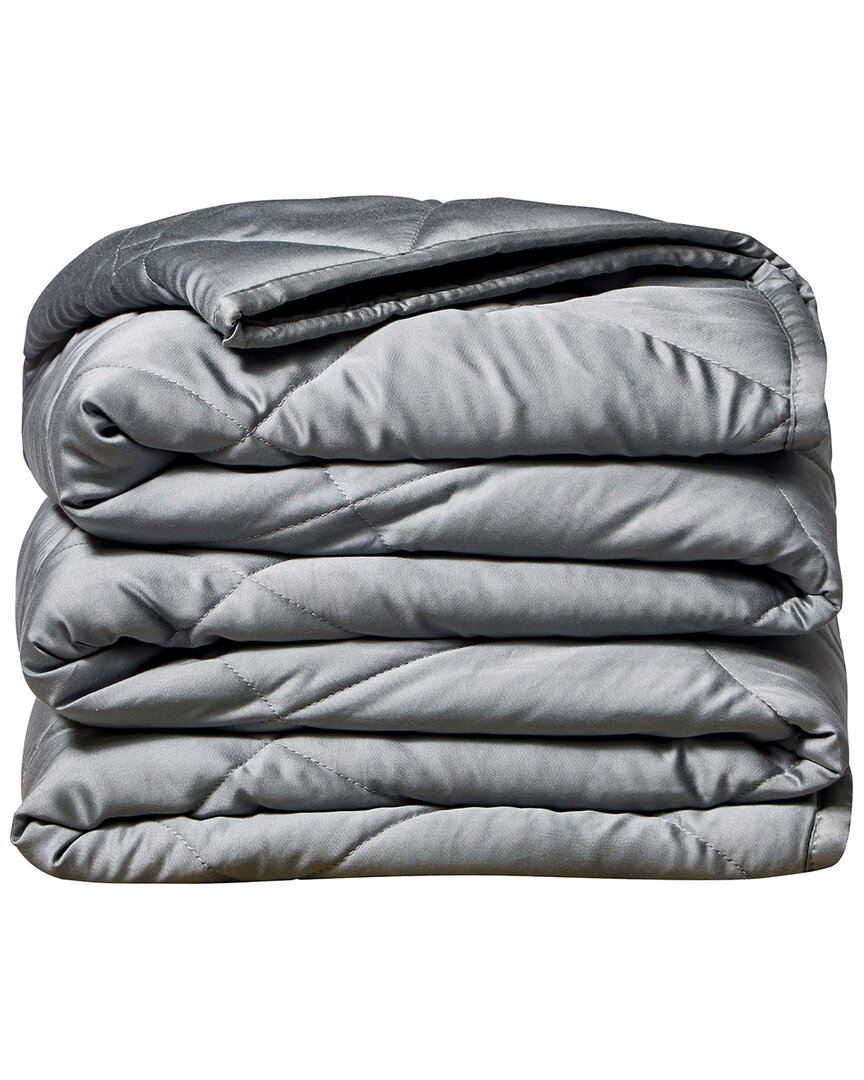 Shop Rejuve Breathable Bamboo Weighted Throw Blanket In Grey