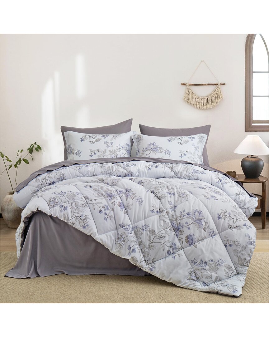Unikome Floral Printed 7pc Bed-in-a-bag