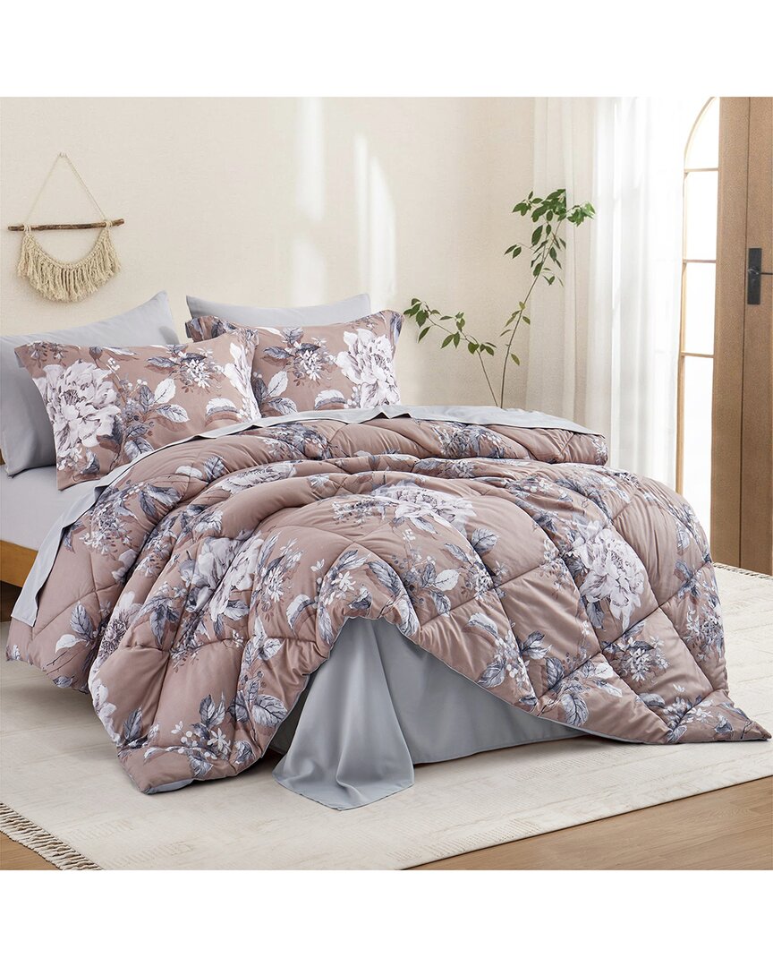 Unikome Floral Printed 7pc Bed-in-a-bag