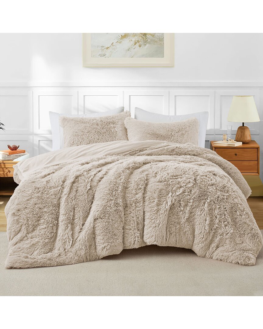 Unikome Fuzzy Plush Shaggy Comforter Set