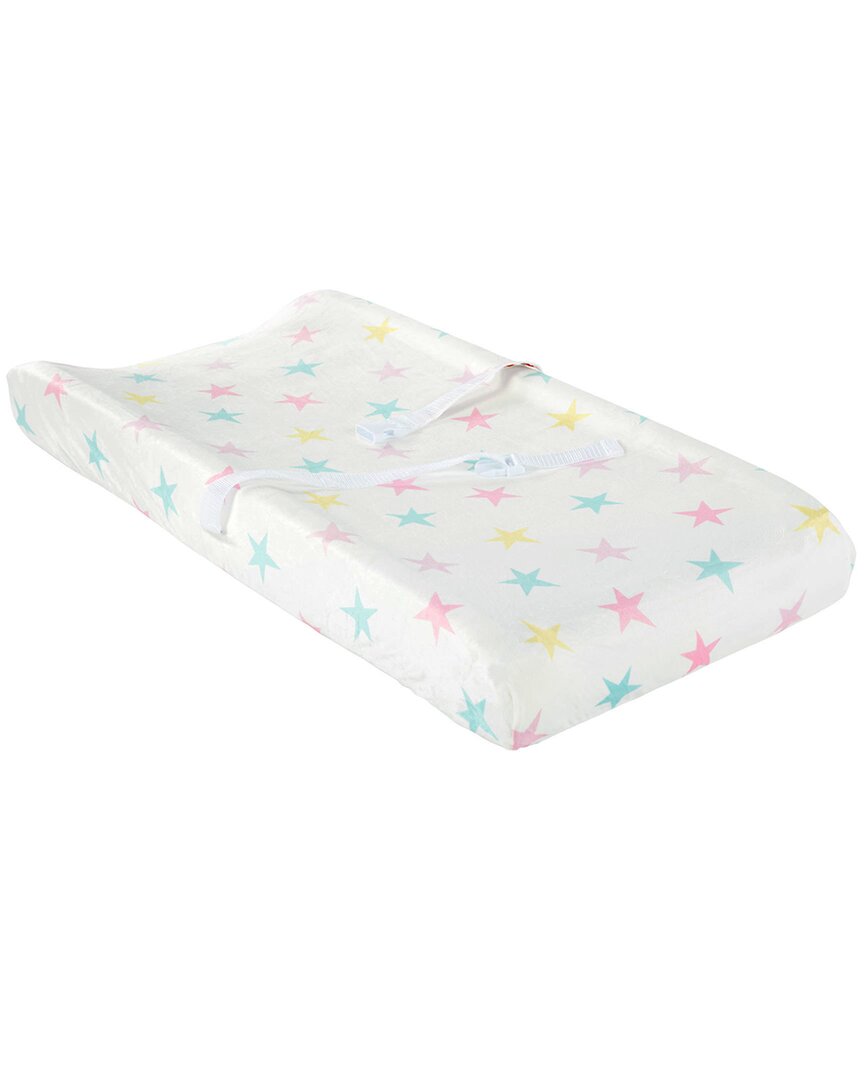 Lush Decor Rainbow Allover Stars Soft & Plush Changing Pad Cover In Multi