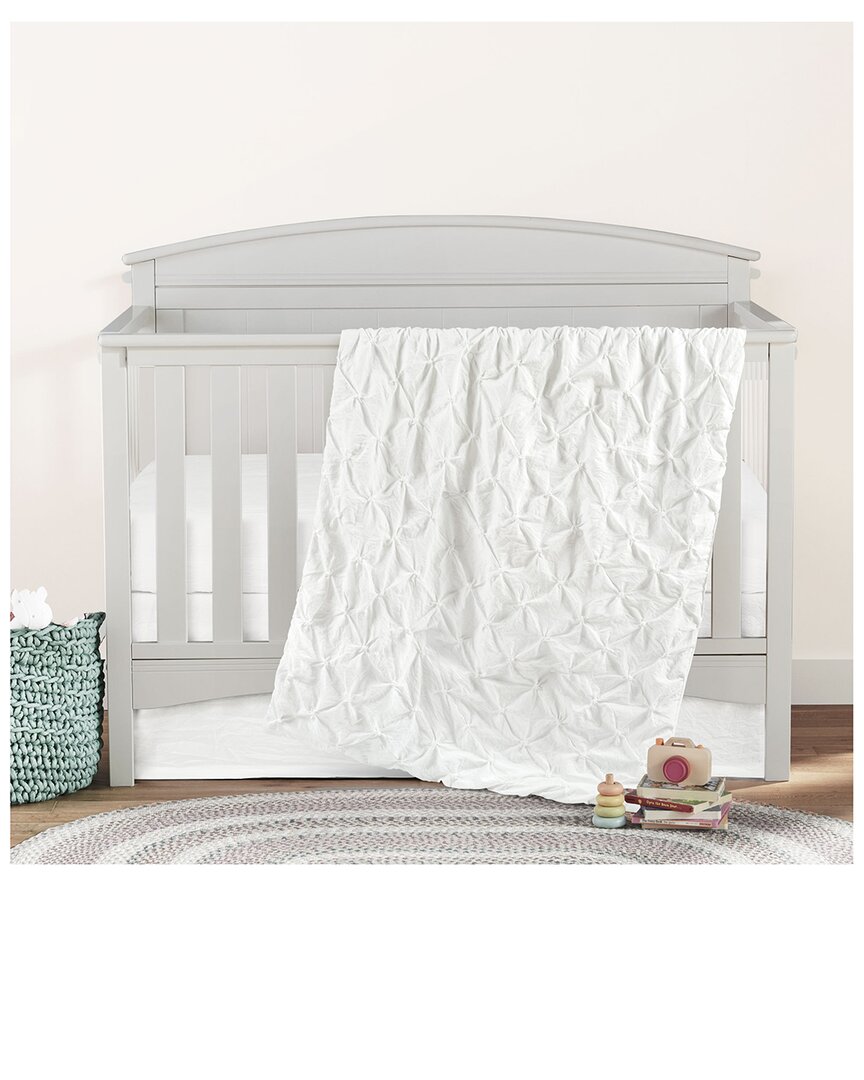 Lush Decor Ravello Pintuck Embellished Soft Baby/toddler White 3pc Bedding Set