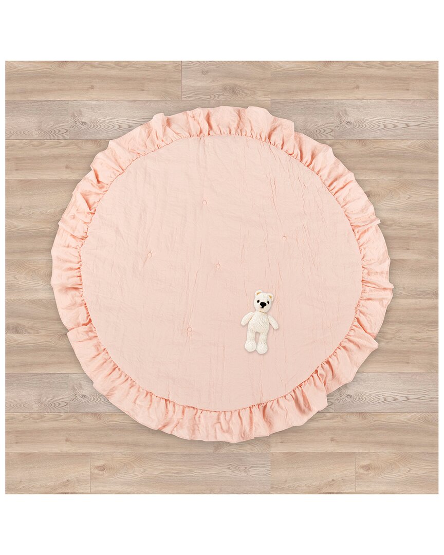 Lush Decor Baby Round Ruffle Play Mat Blush In Blush