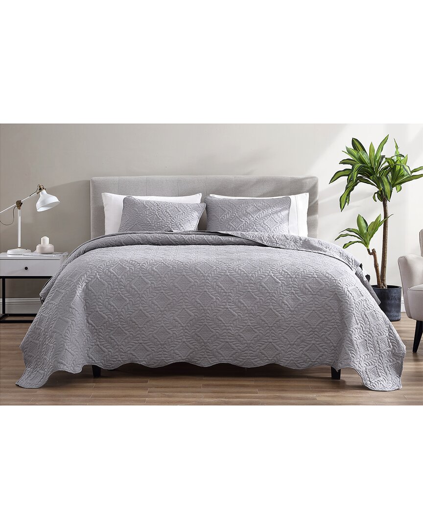 The Nesting Company Ivy 3pc Bedspread Set In Gray