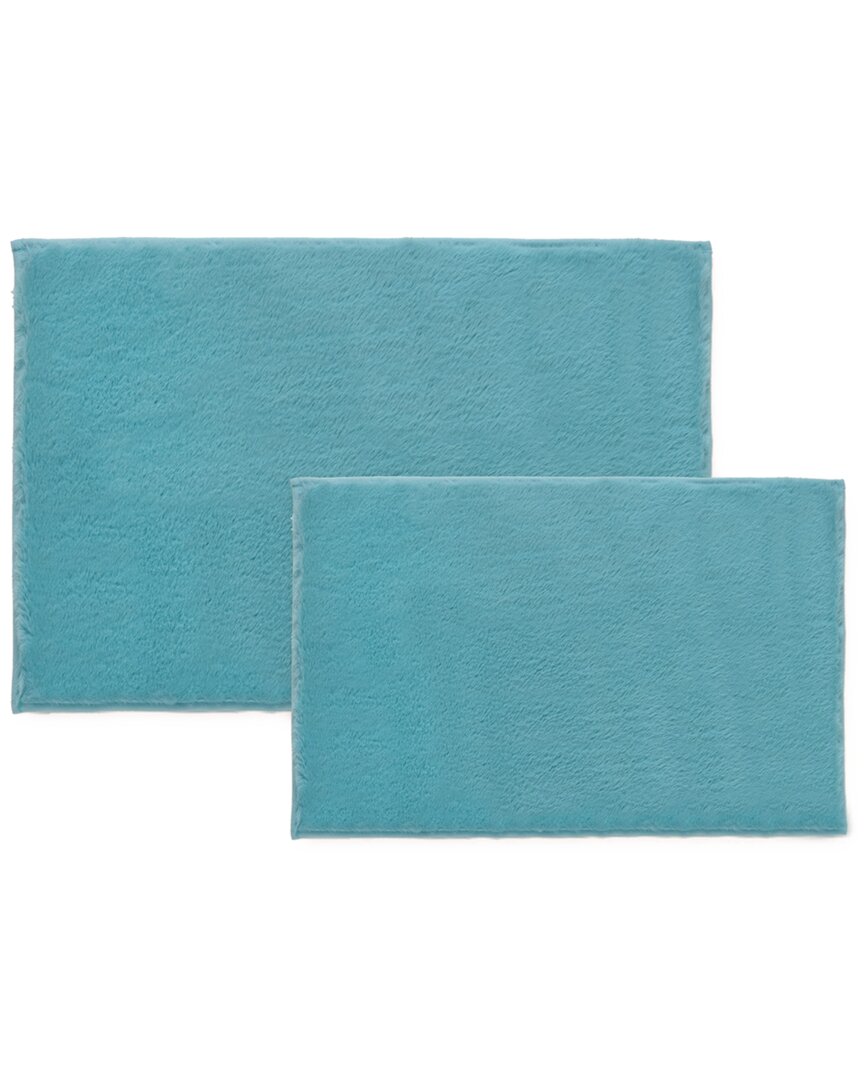 Bibb Home 2pc Plush Bath Mat Set