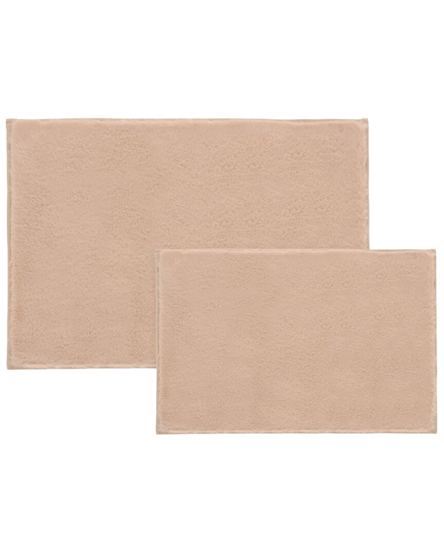 Bibb Home 2pc Plush Bath Mat Set