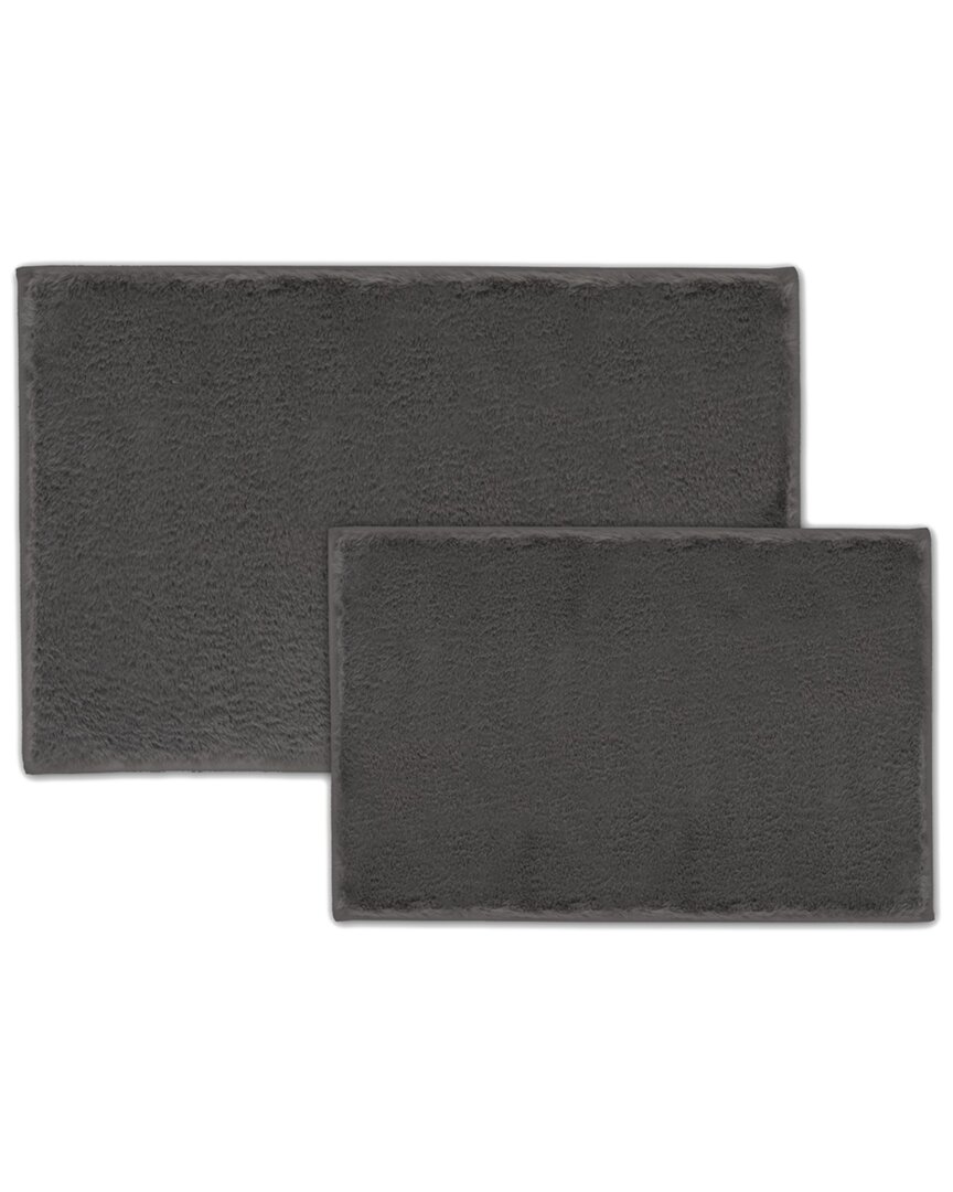 Bibb Home 2pc Plush Bath Mat Set