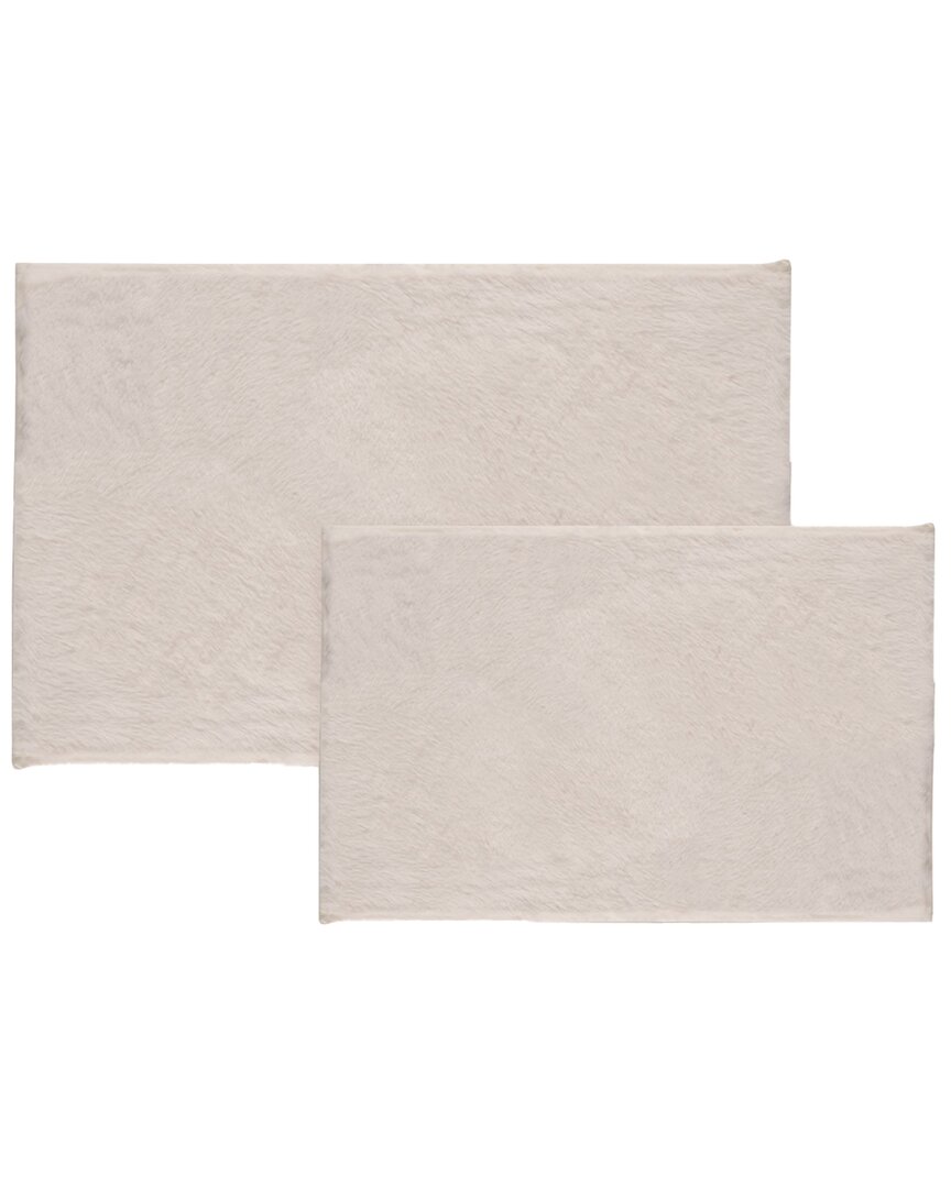 Bibb Home 2pc Plush Bath Mat Set