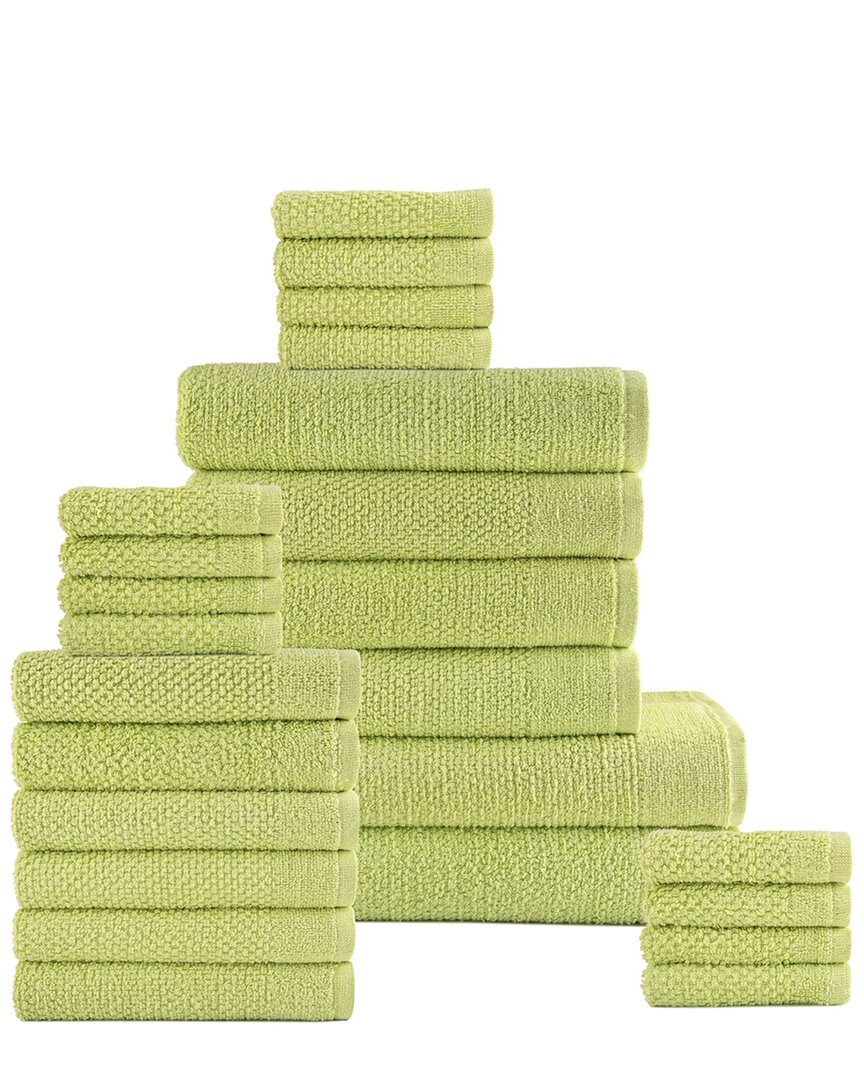 Dan River 24pc Popcorn Cotton Bath Towel Set