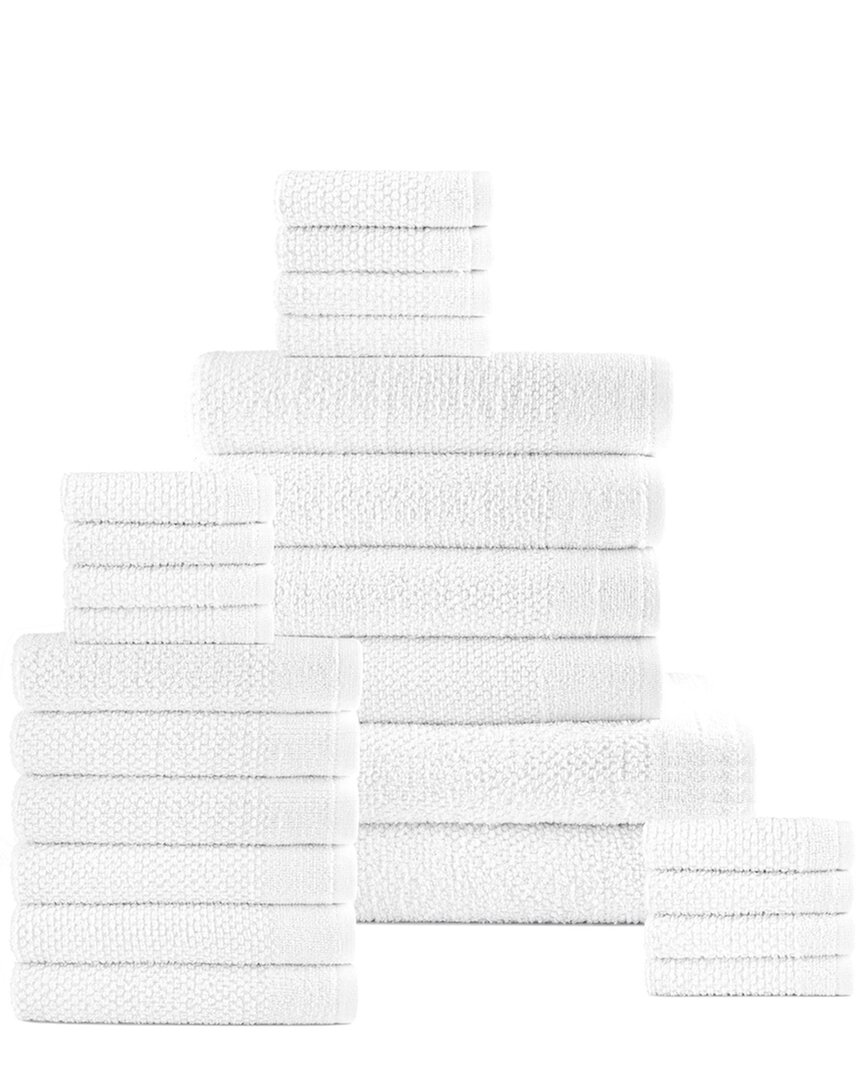 Dan River 24pc Popcorn Cotton Bath Towel Set