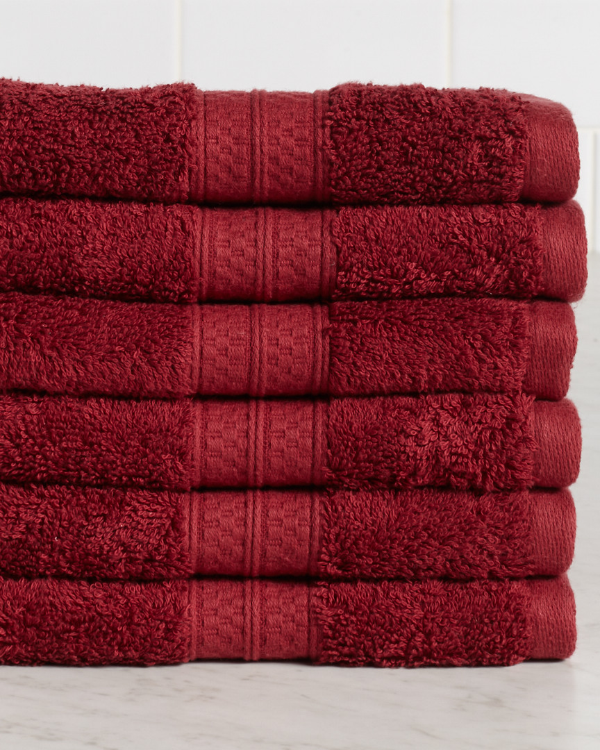 Superior Rayon From Bamboo Blend Solid 6pc Hand Towel Set