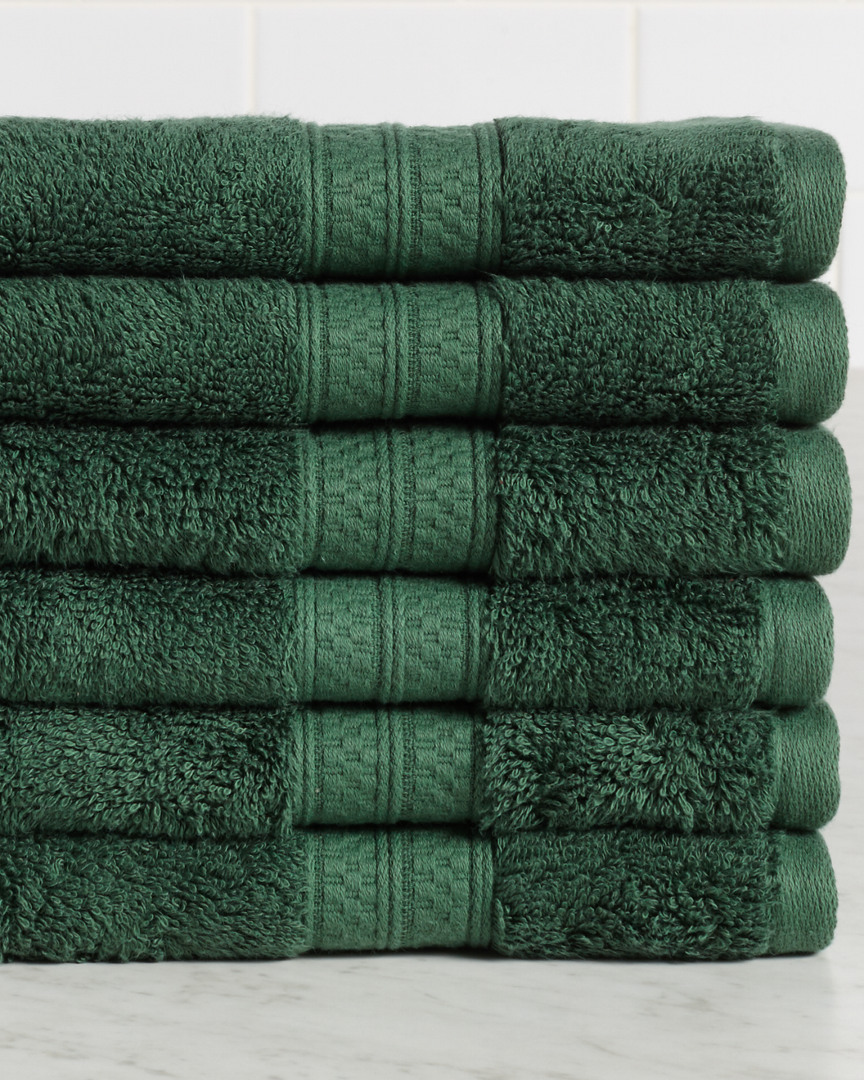 Superior Rayon From Bamboo Blend Solid 6pc Hand Towel Set