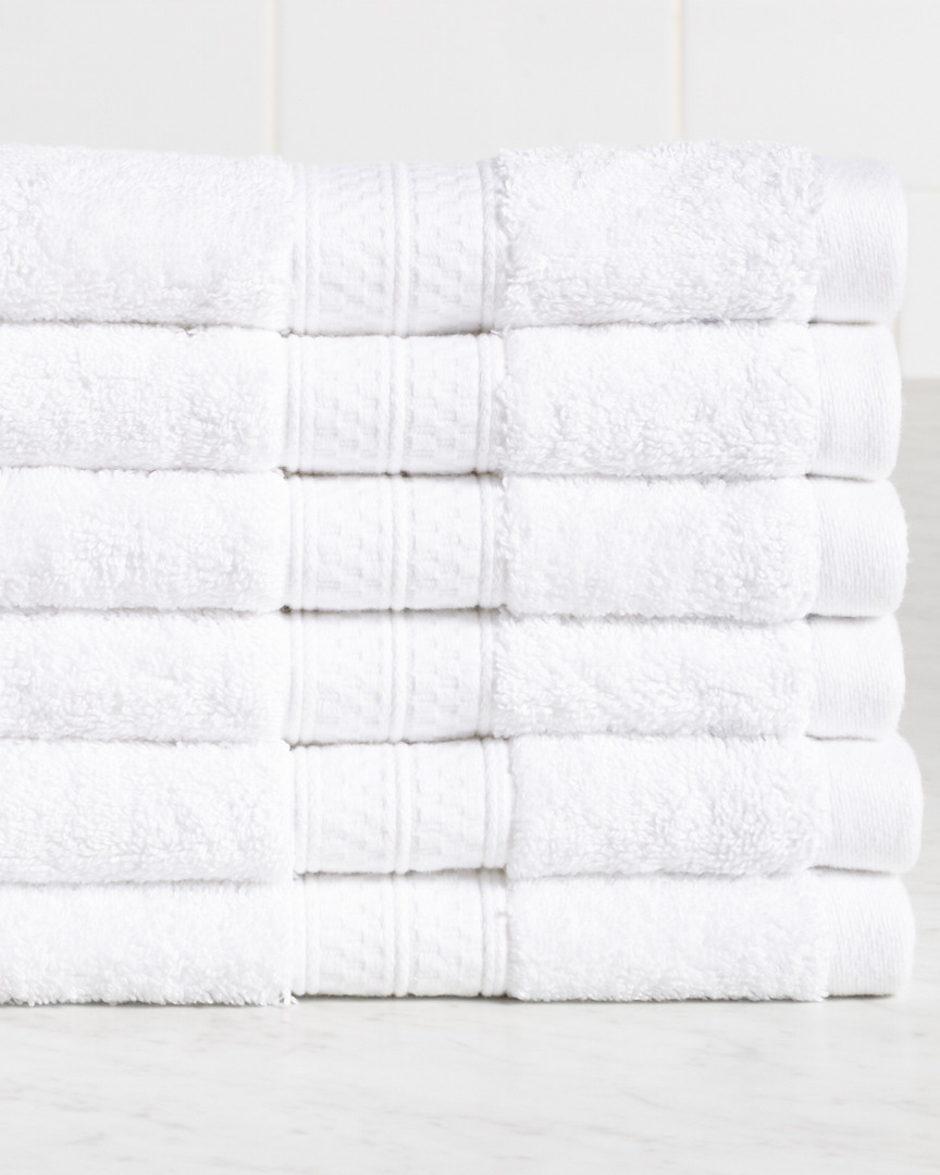 SUPERIOR SUPERIOR RAYON FROM BAMBOO BLEND SOLID 6PC HAND TOWEL SET