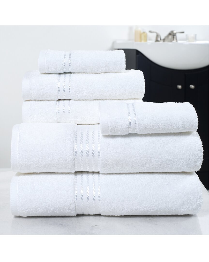 Lavish Home 6pc Cotton Towel Set In White
