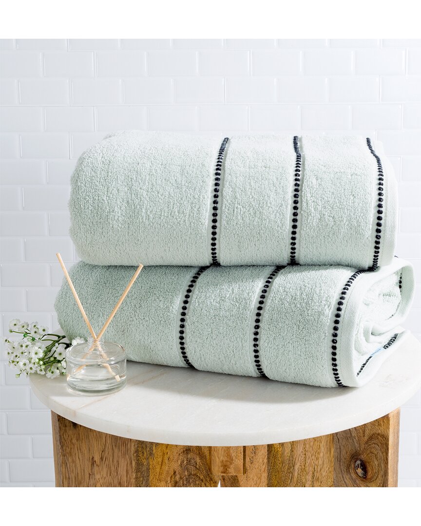 Shop Lavish Home 2pc Bath Sheet Towel Set In Green