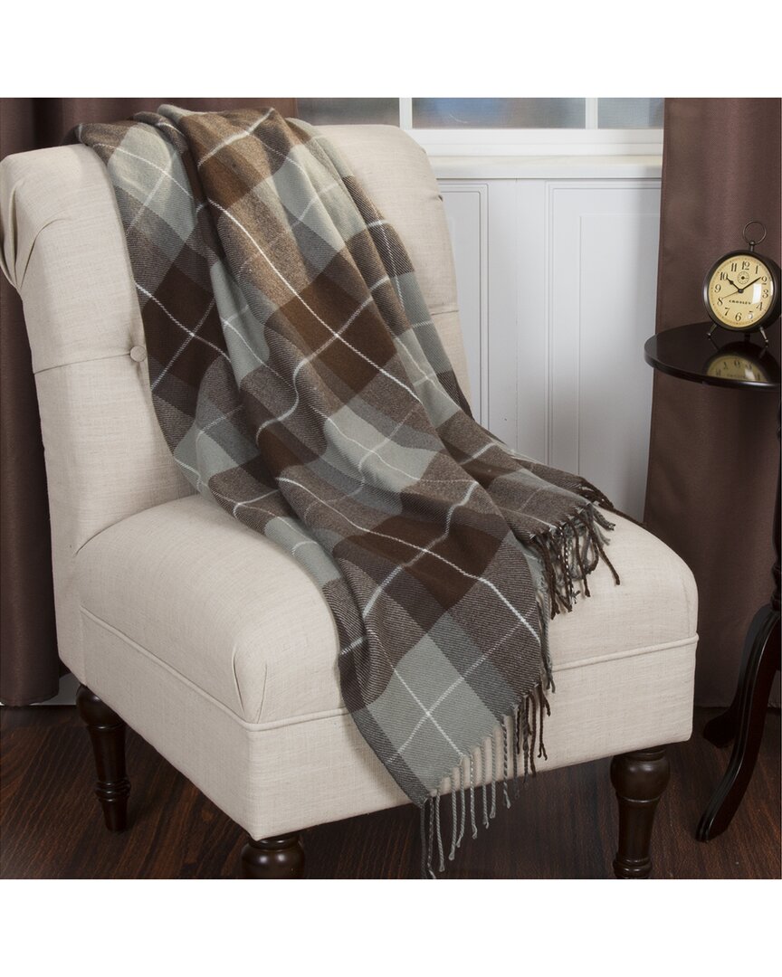 Lavish Home Soft Acrylic Throw Blanket In Brown