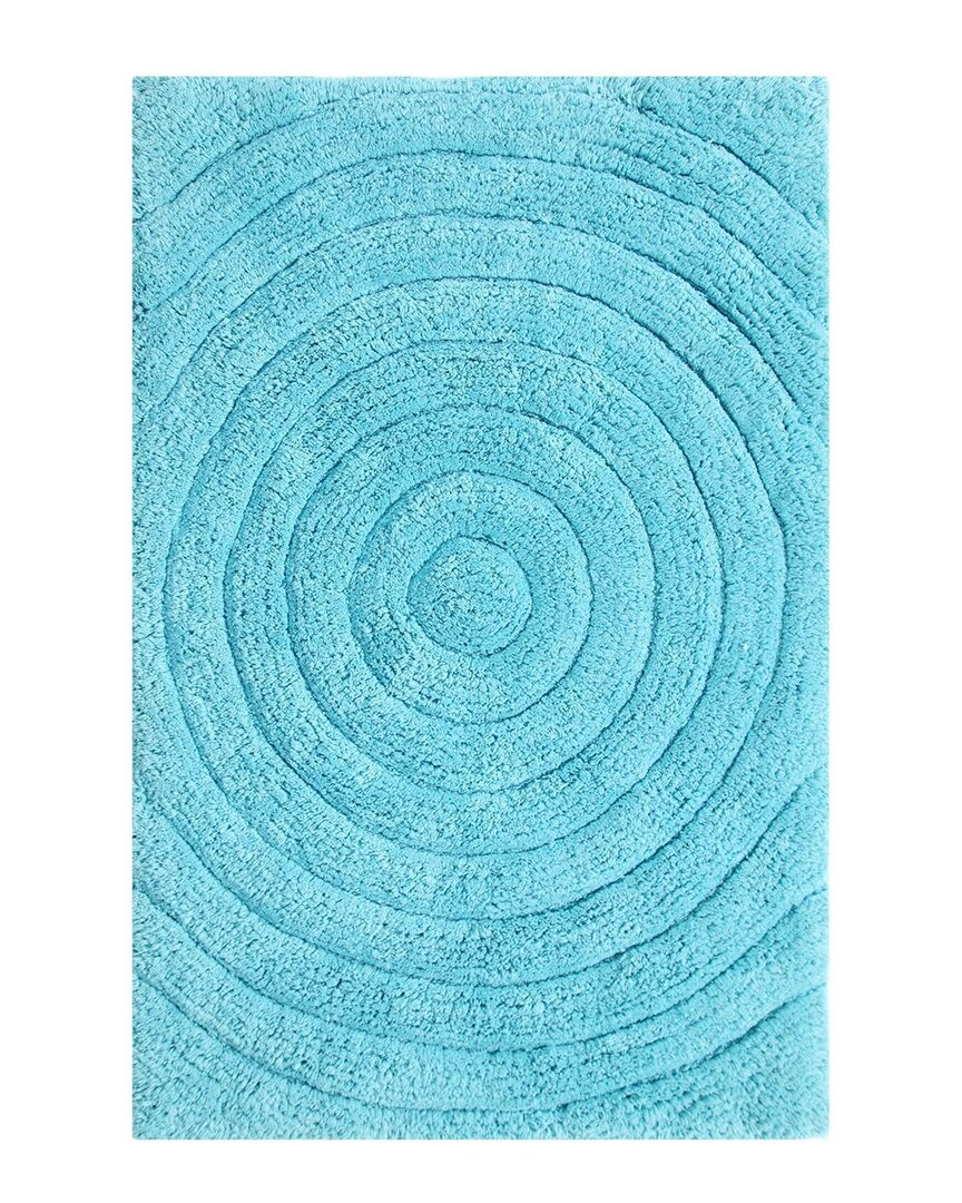 Knightsbridge Echo Bath Rug In Aqua