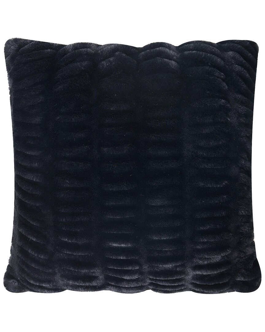Badgley Mischka Ruched Decorative Pillow In Black