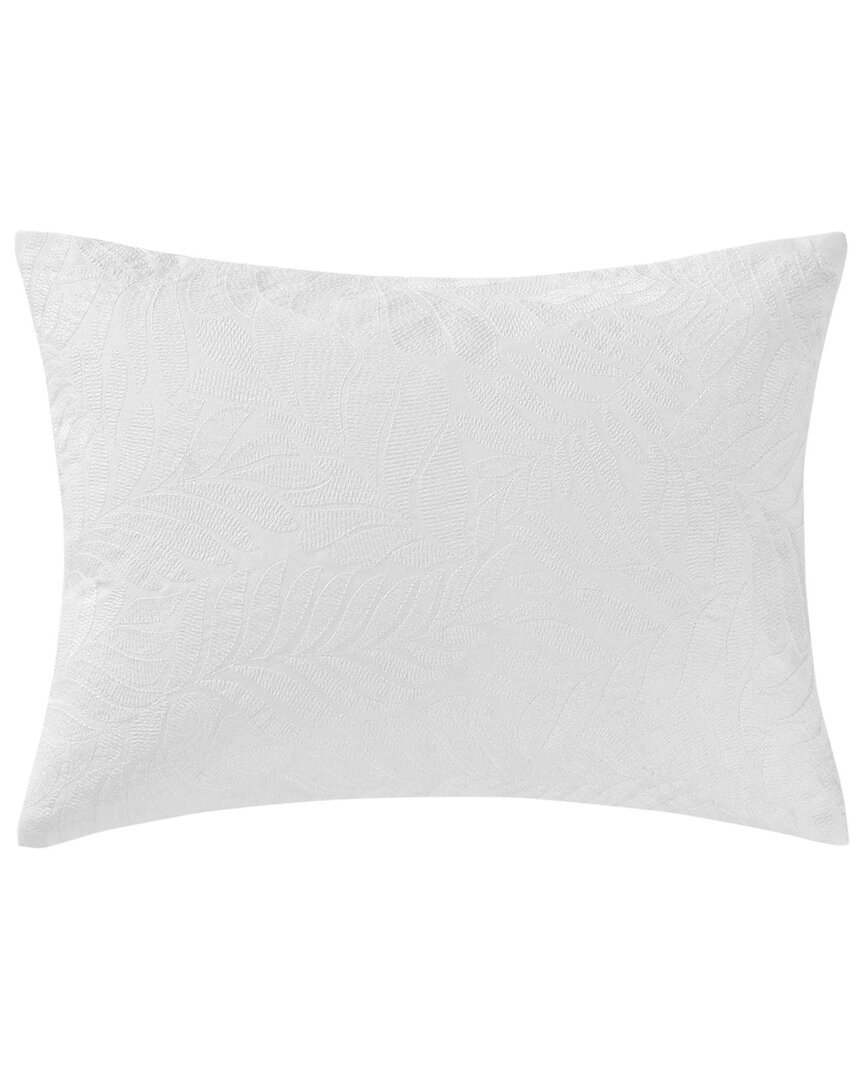 Tommy Bahama Island Estate Embroidered Leaf Canvas Decorative Pillow