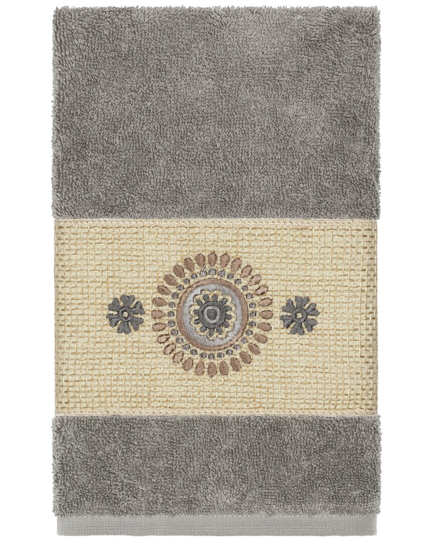 LINUM HOME TEXTILES LINUM HOME TEXTILES ISABELLE TURKISH COTTON EMBELLISHED HAND TOWEL