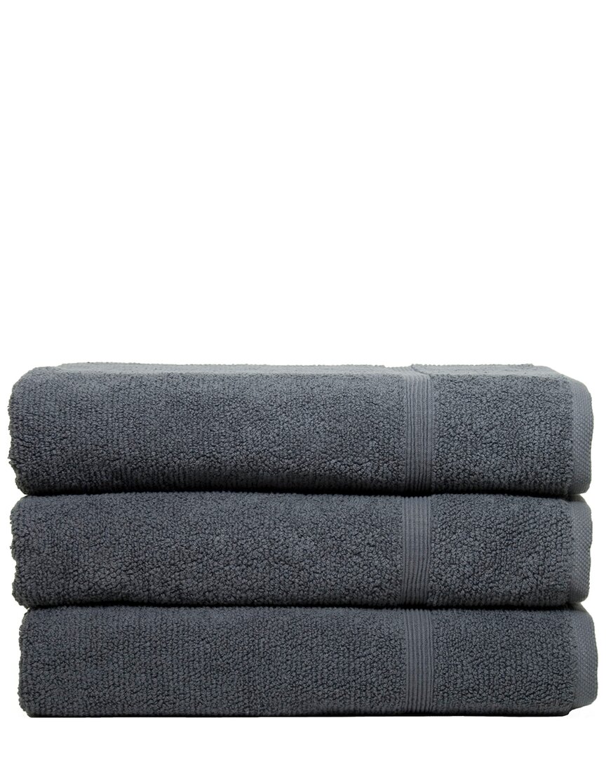 Ivy Collection Rice Effect Bath Towels In Grey