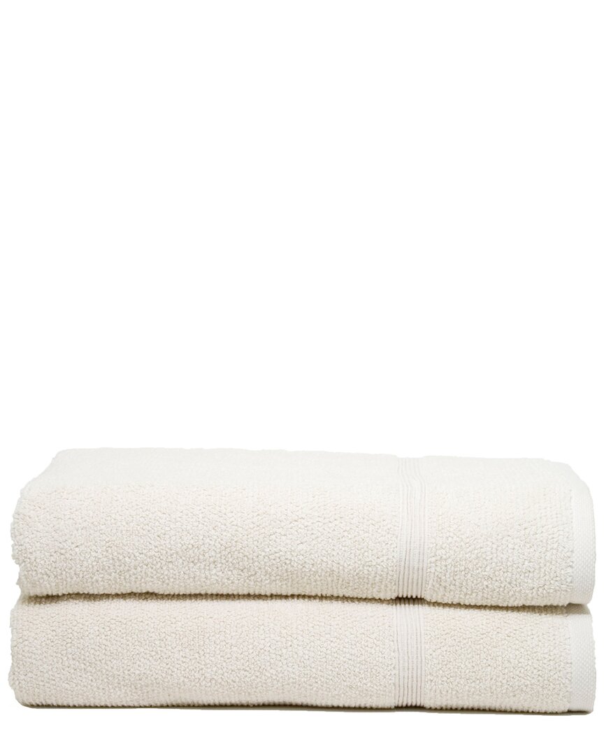 Ivy Collection Rice Effect Bath Sheets In Ecru