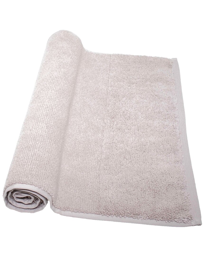 Ivy Collection Rice Effect Bath Mat In Mauve