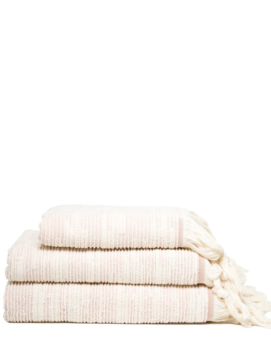 Ivy Collection Maine Traditional Towel Set In Ecru