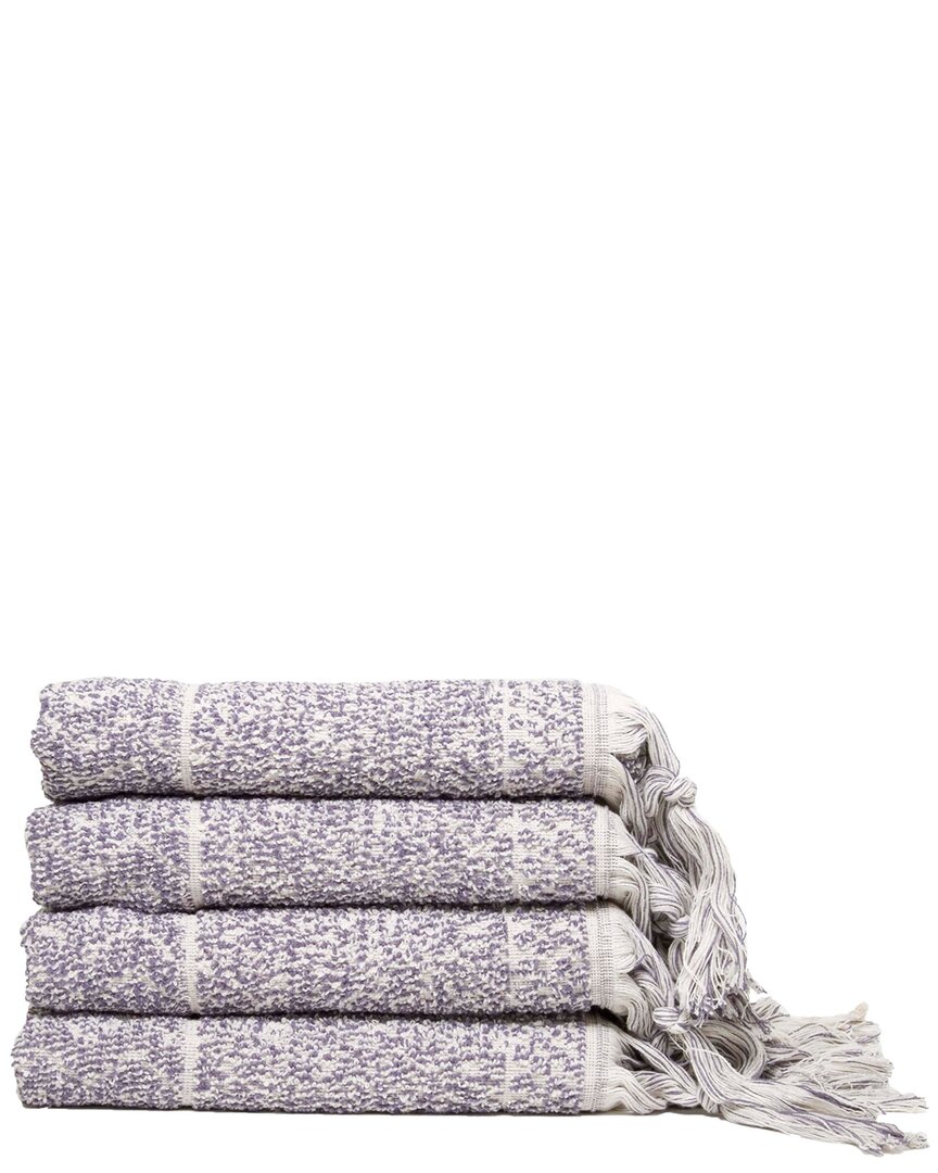 Ivy Collection Hitit Traditional Hand Towels In Ecru