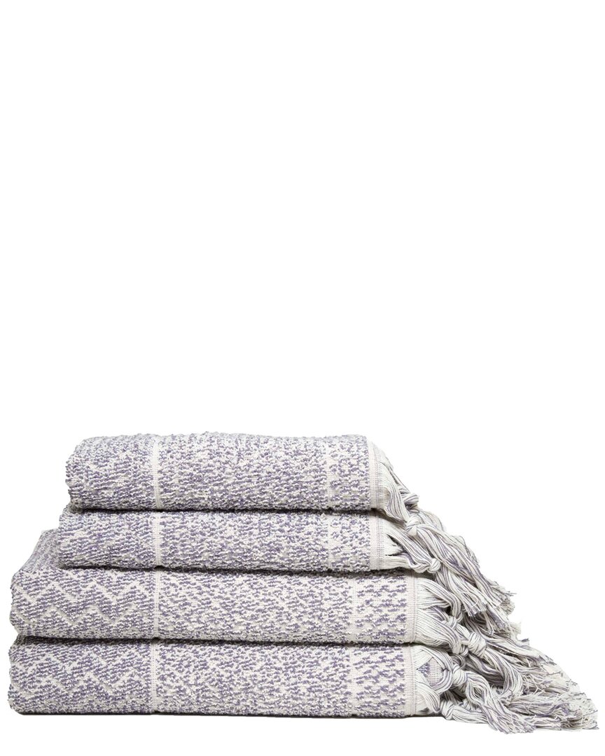 Shop Ivy 4pc  Collection Hitit Traditional Towel Set In Ecru