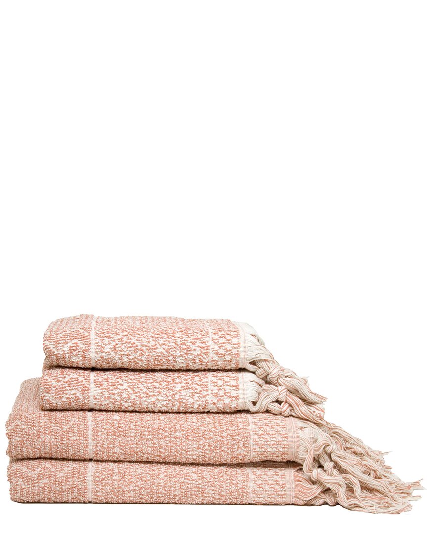 Ivy Collection Hitit Traditional Towel Set In Ecru