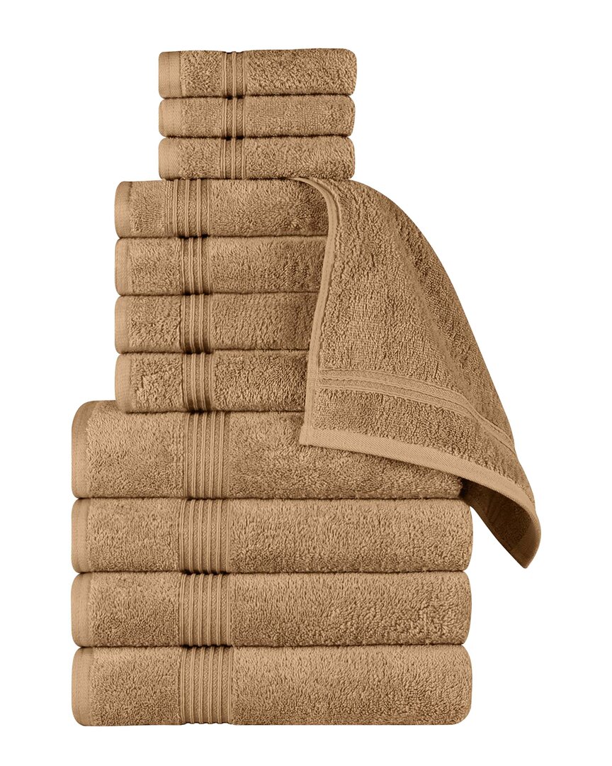 Superior Egyptian Cotton 12pc Highly Absorbent Solid Ultra Soft Towel Set